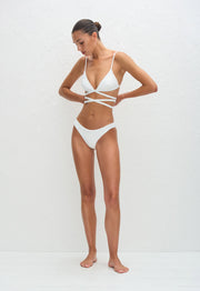 Wrap Triangle Top - Chalk Crinkle - Matteau